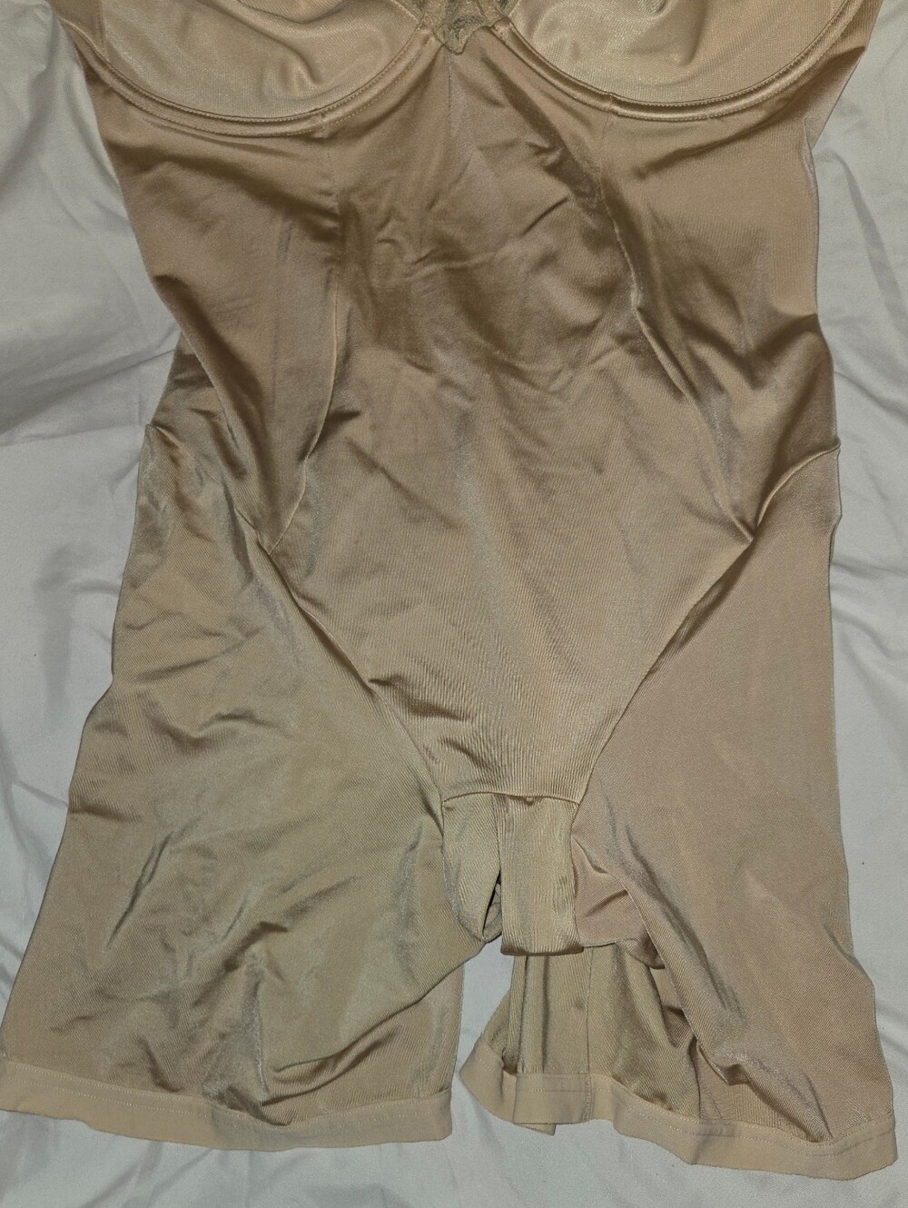 Maidenform Nude Lace-Top Full Body Shapewear Bodysuit Sz 42DD - Picture 3 of 8